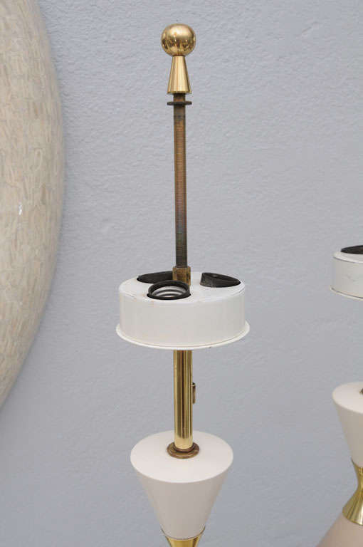 Tri-Colored Table Lamps by Gerald Thurston for Lightolier 4