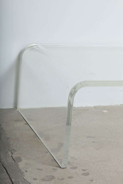 20th Century Lucite Waterfall Coffee Table