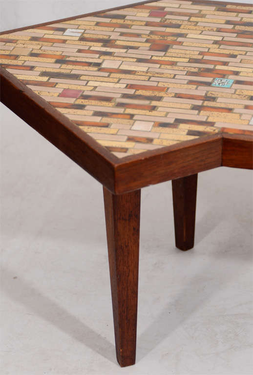 American Hohenberg Mosaic Tile Top Coffee Table