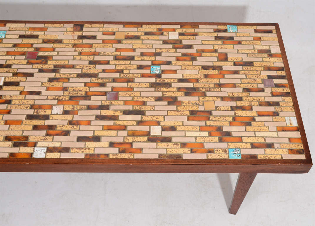 Hohenberg Mosaic Tile Top Coffee Table In Good Condition In New York, NY