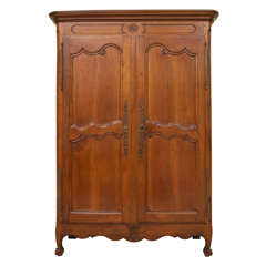 18th Century Cherry Wood Louis XV Armoire