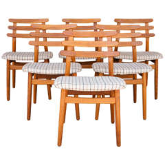 Set of 6 Dining Room Chairs by Poul Volther