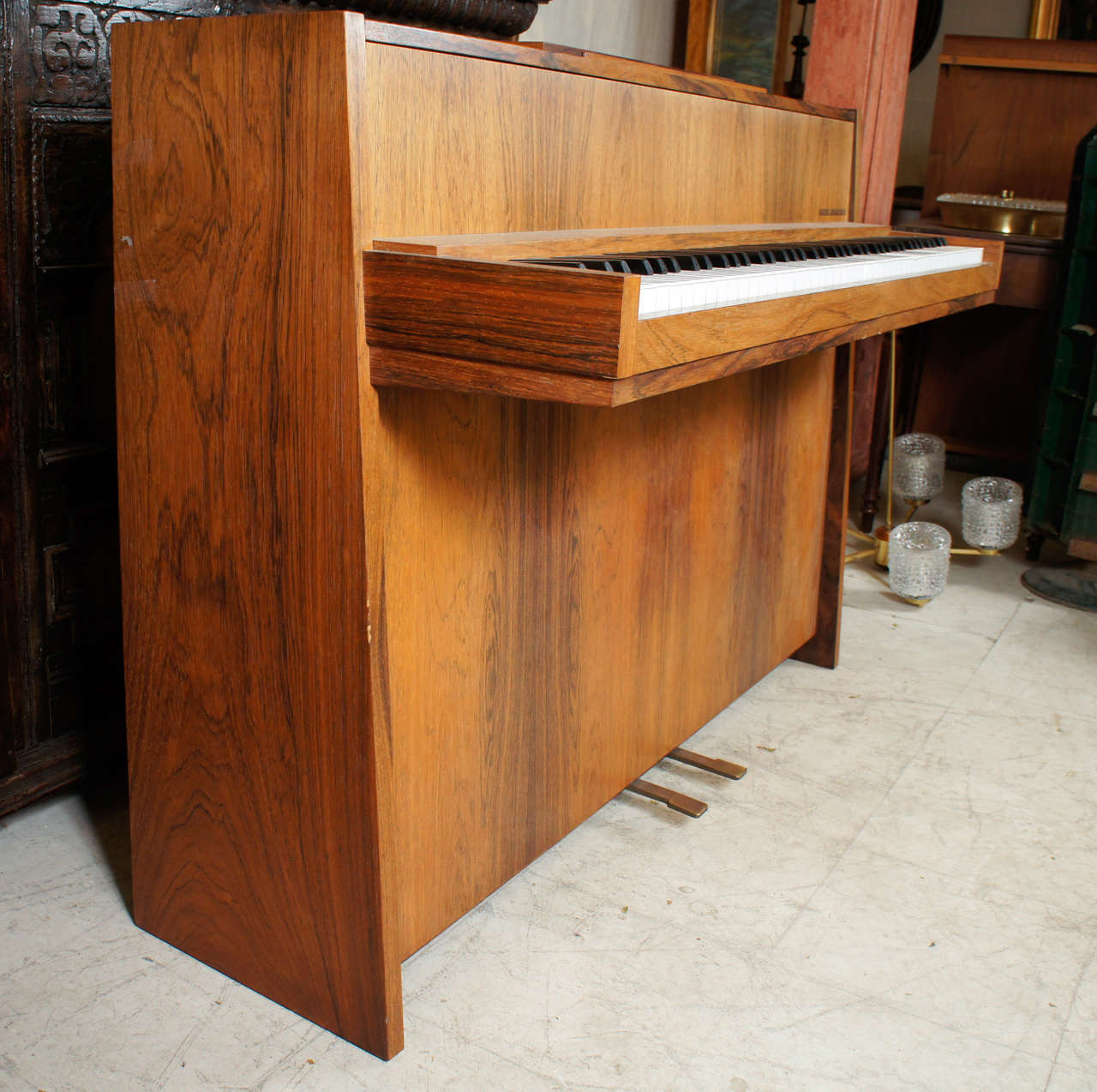 Mid-20th Century Rosewood Upright Piano