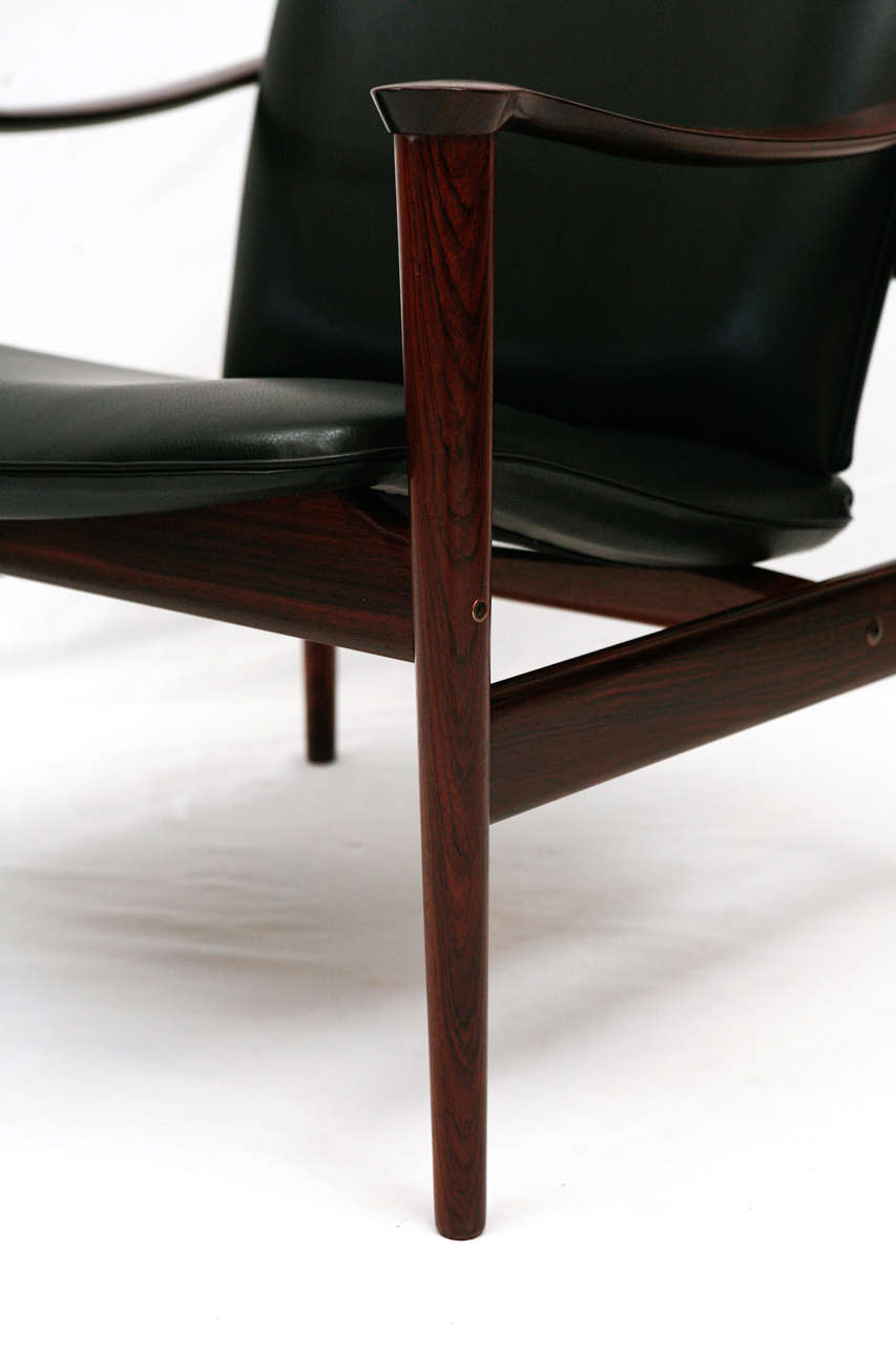 Mid-Century Modern Frederik Kayser Rosewood Lounge Chair