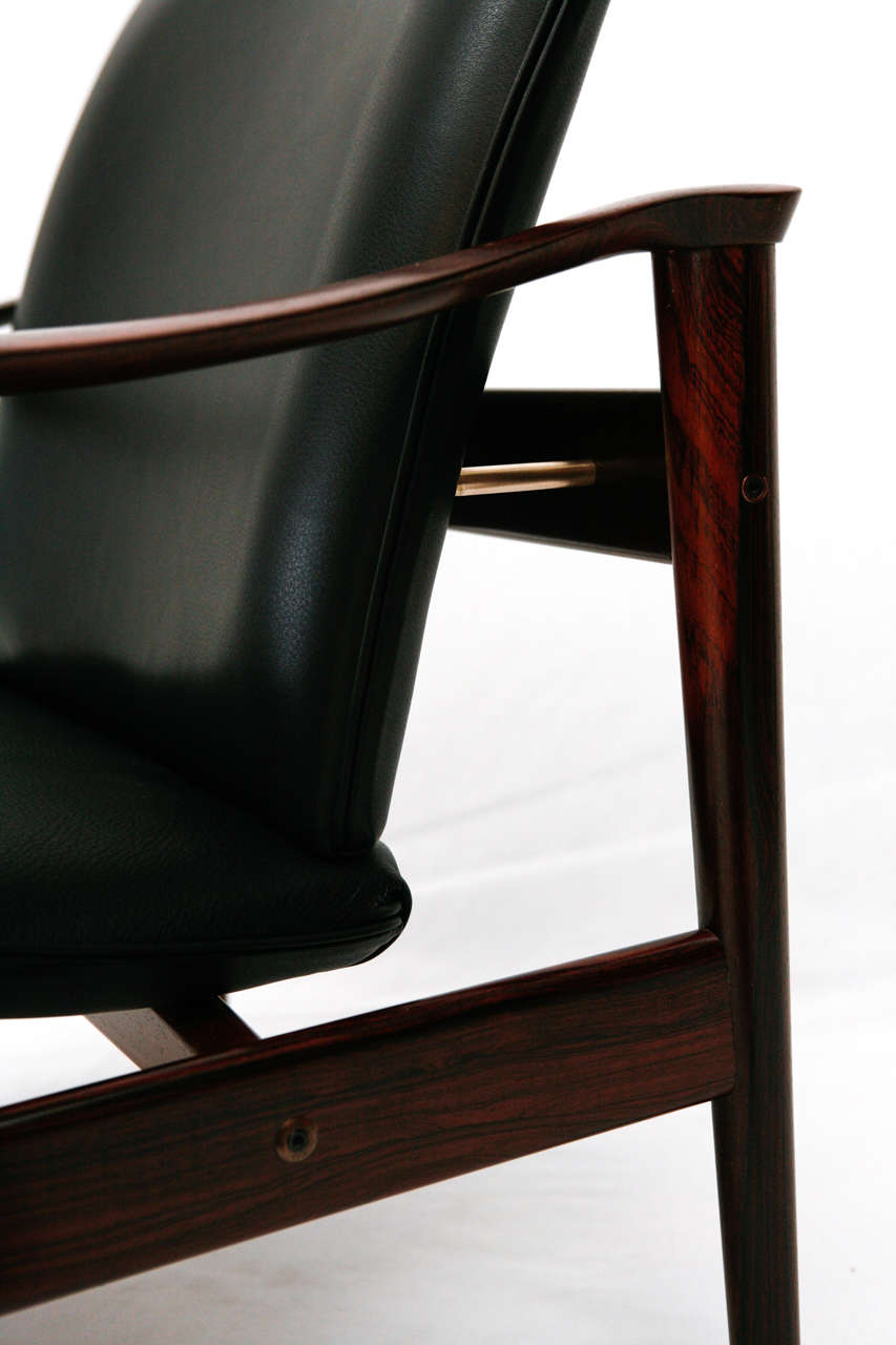 Norwegian Frederik Kayser Rosewood Lounge Chair