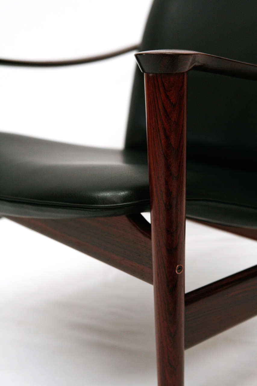Frederik Kayser Rosewood Lounge Chair In Excellent Condition In Los Angeles, CA
