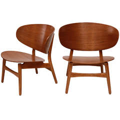 Pair of Hans Wegner Shell Chairs