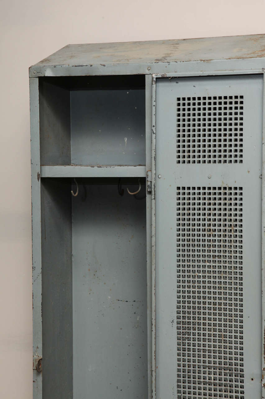 Industrial Metal Locker Unit For Sale at 1stDibs