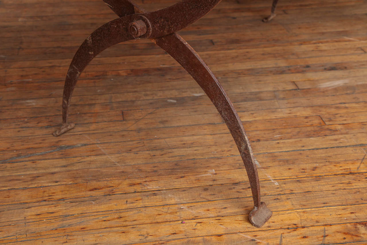 Vintage Zinc Top Table at 1stDibs