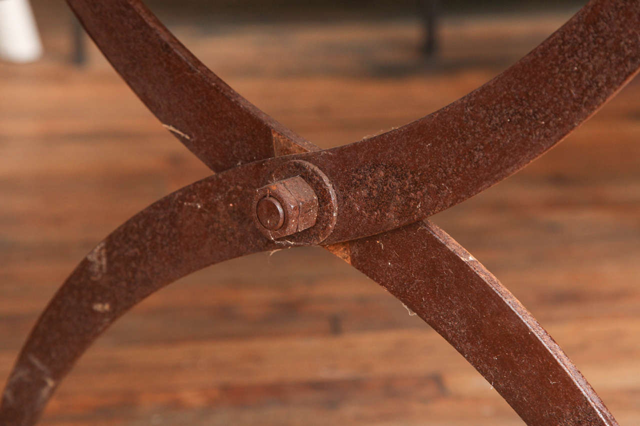 Vintage Zinc Top Table at 1stDibs