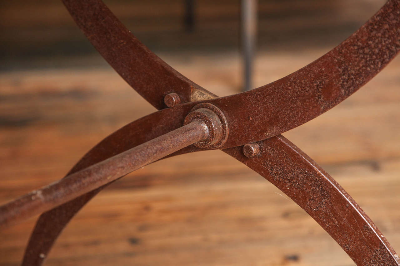 Vintage Zinc Top Table at 1stDibs