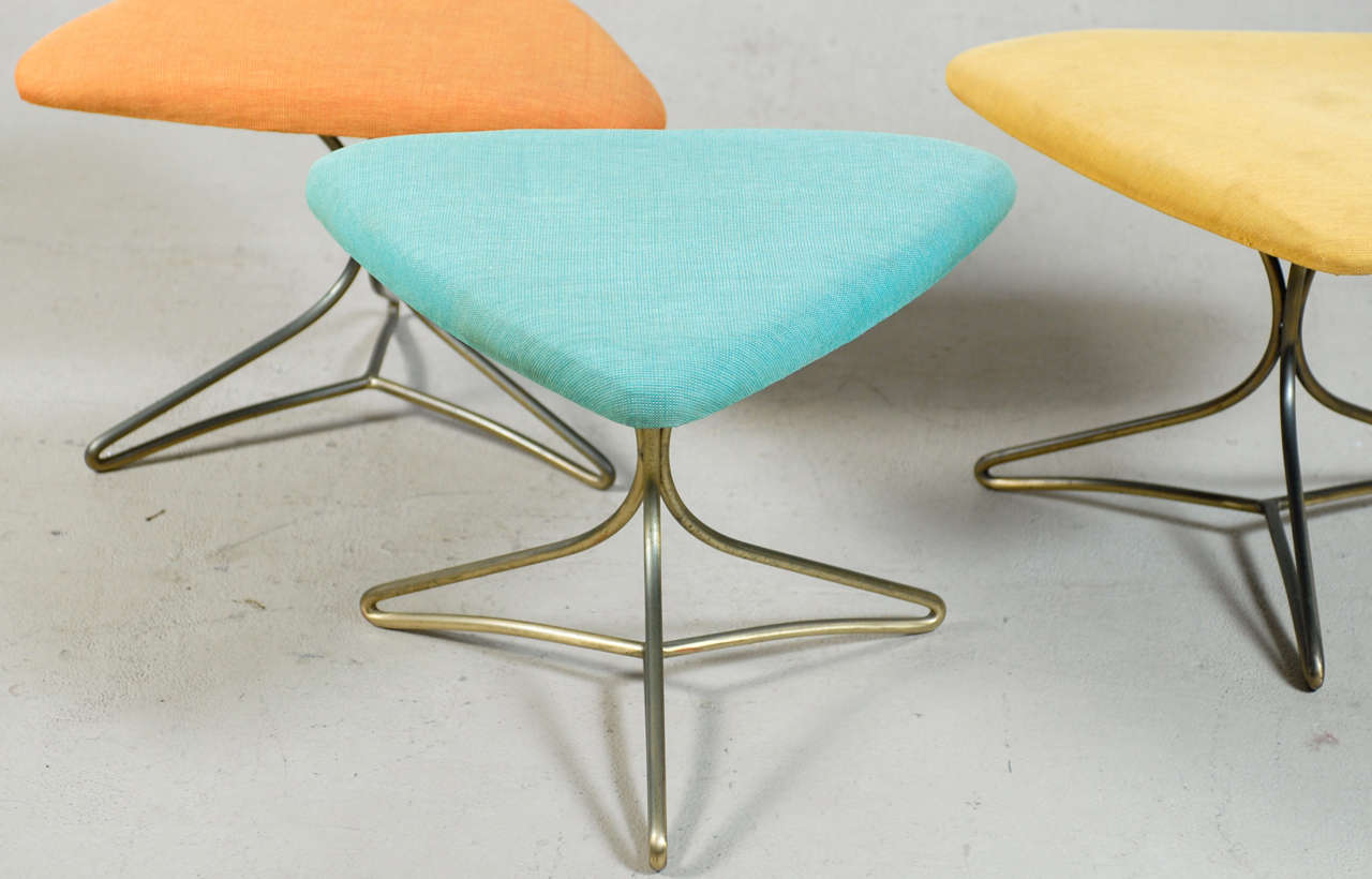 Mid-Century Modern Trio of Stools by Selig