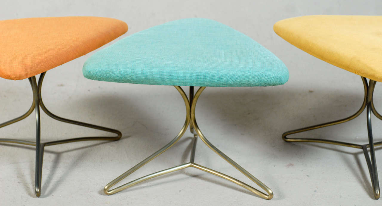 Upholstery Trio of Stools by Selig