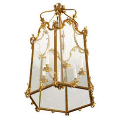 Antique Important style Louis XV crystal lantern