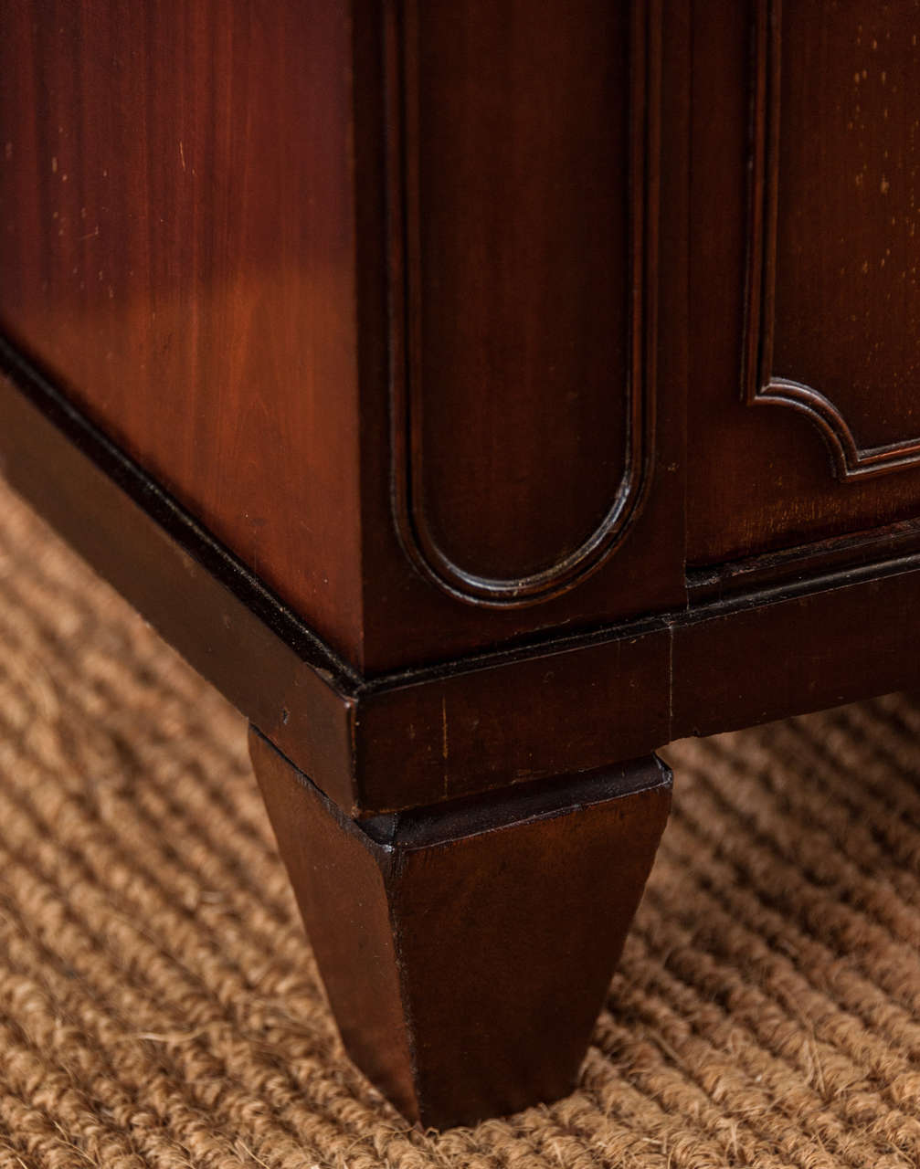 Tall Continental Figured Mahogany Six Drawer Chest 1