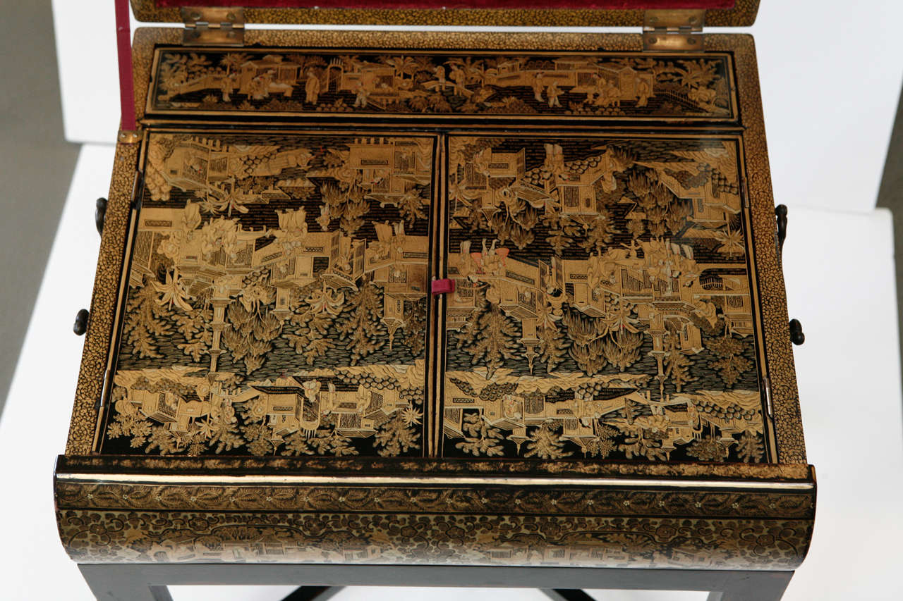 Chinese Export Lacquer Box c.1820 1