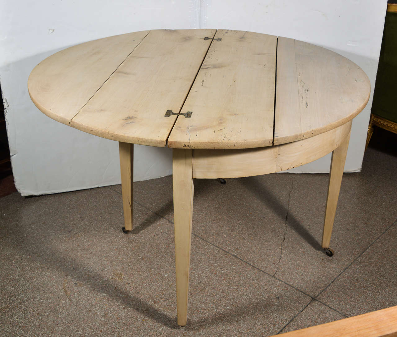 Belgian Bleached 19th Century Table For Sale 1
