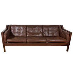 Mogensen Dark Chocolate Vintage Leather Sofa