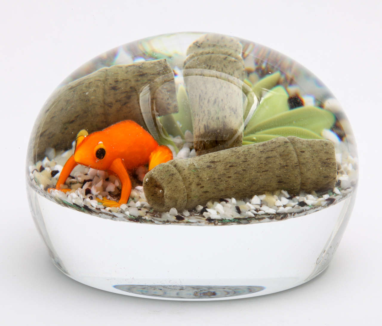 Gordon Smith Orange Tree Frog Paperweight For Sale 1