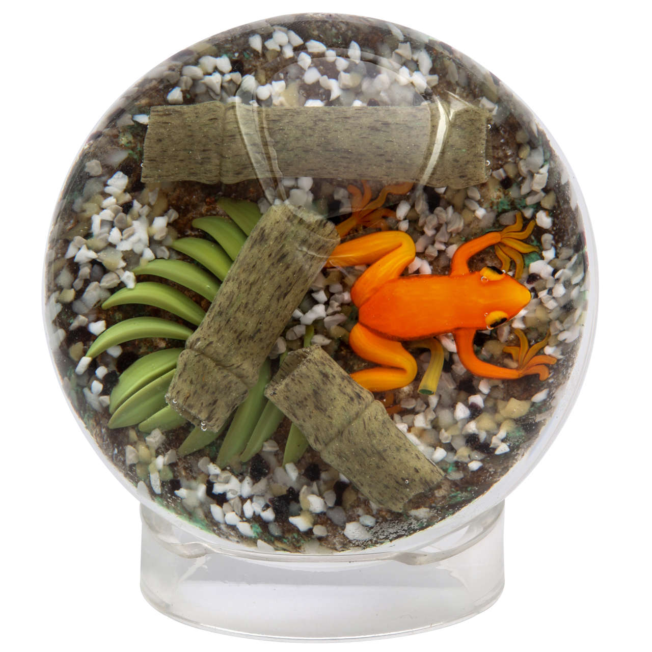 Gordon Smith Orange Tree Frog Paperweight For Sale
