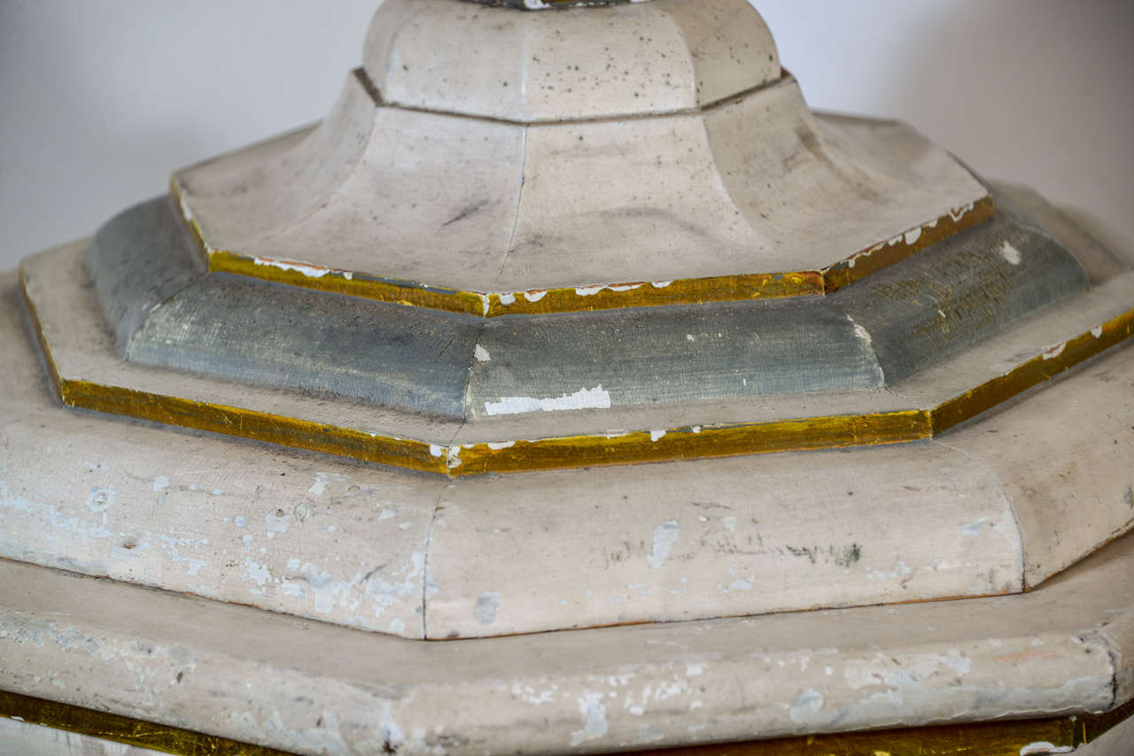 19th c. Baptismal Font with Gilded Accents 3