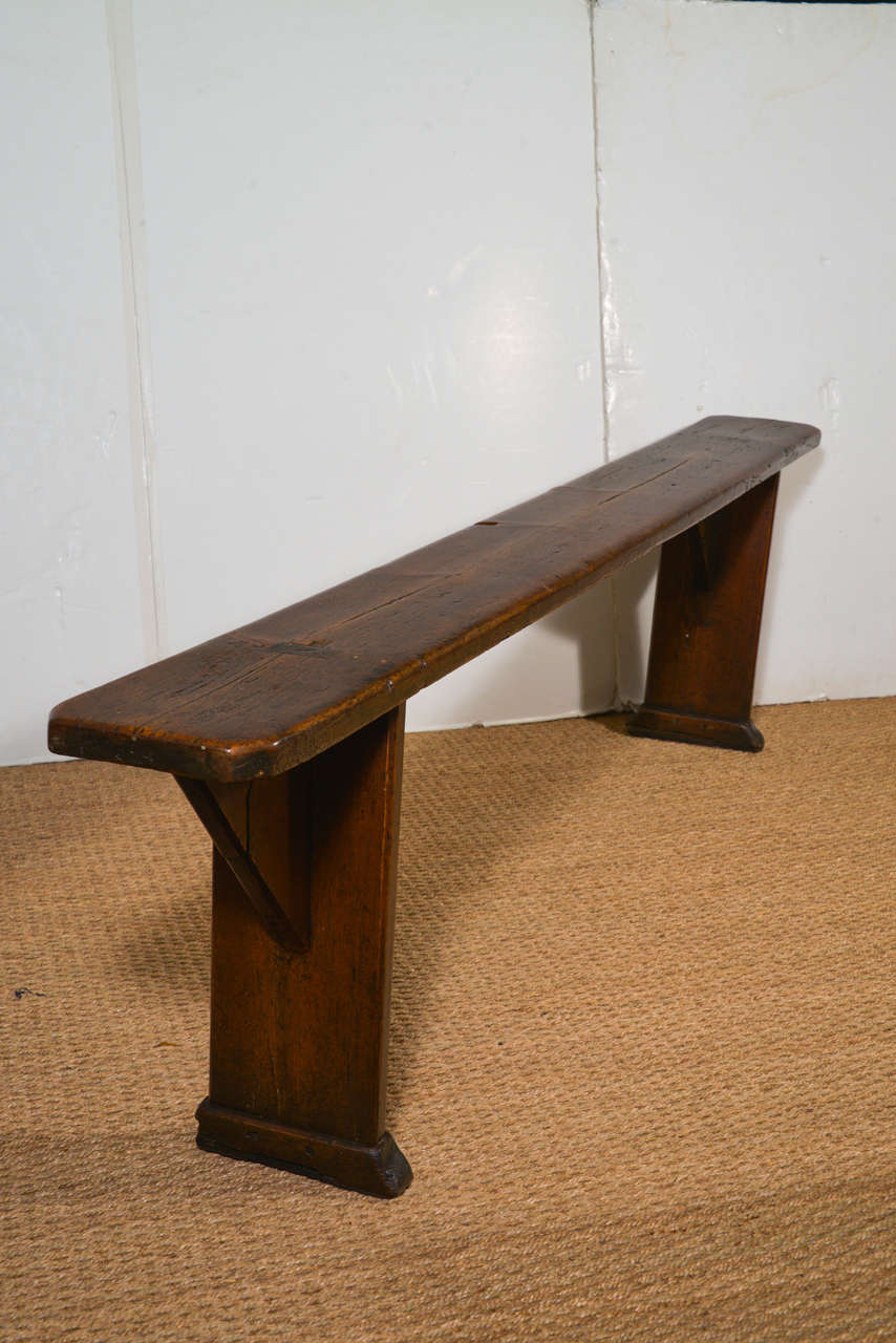 Antique French Wood Bench In Good Condition In Houston, TX