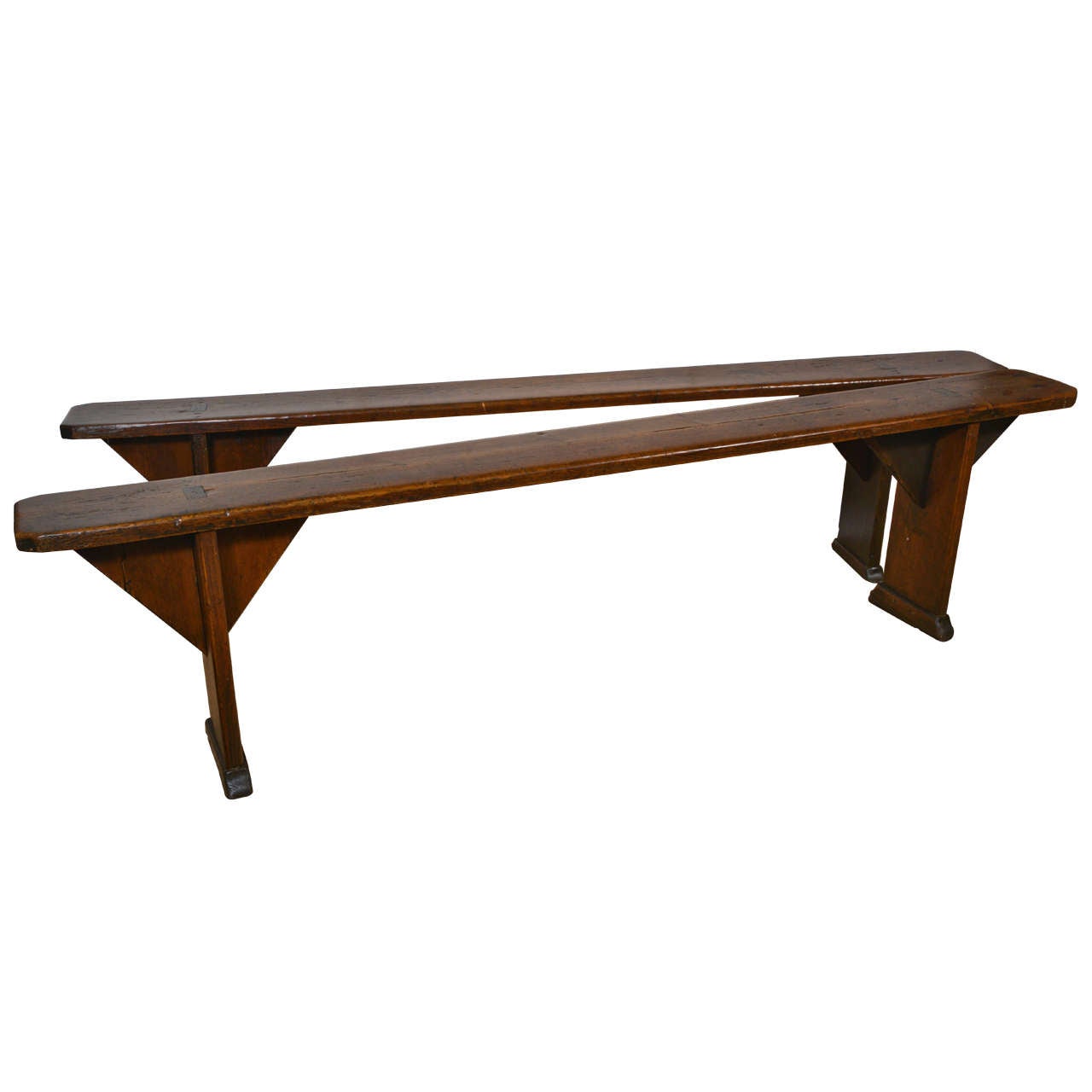 Antique French Wood Bench