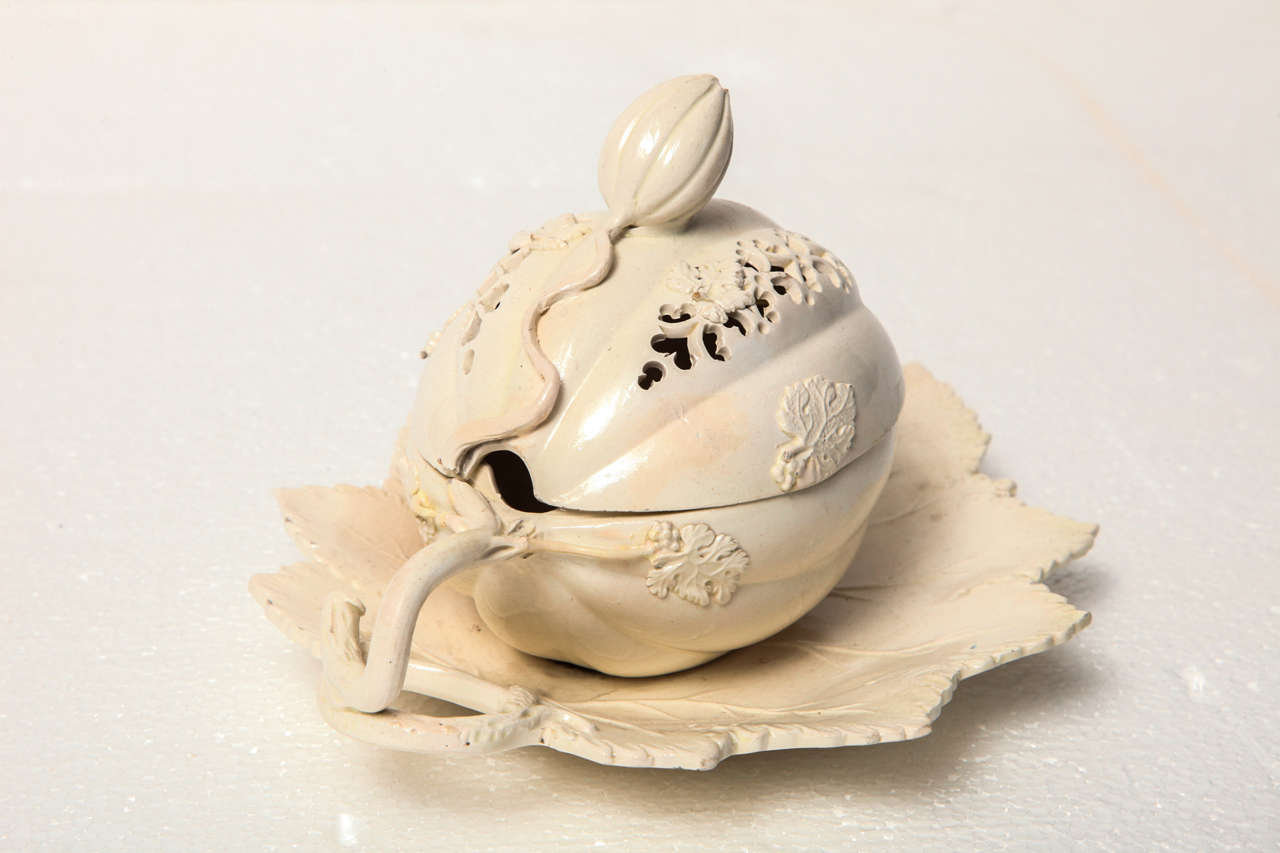 18th Century English, Creamware Melon Shaped Tureen 2