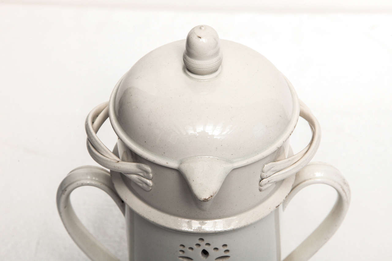 18th Century Creamware Liquid Warmer in the Wedgewood Taste im Angebot 2