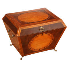 Antique Early 19th Century English, Mahogany Inlaid Box