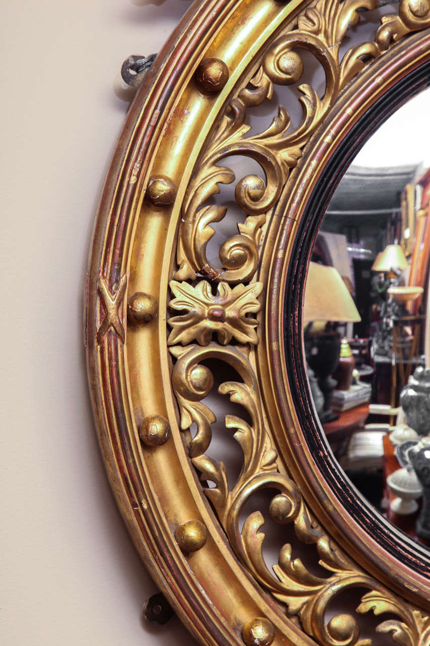 English, William IV, Gilded Convex Mirror 1