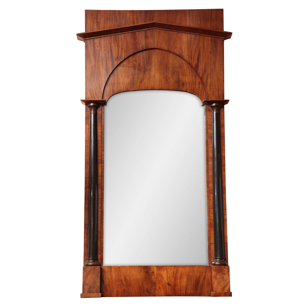 19th Century Walnut, Neo-Classical Mirror For Sale