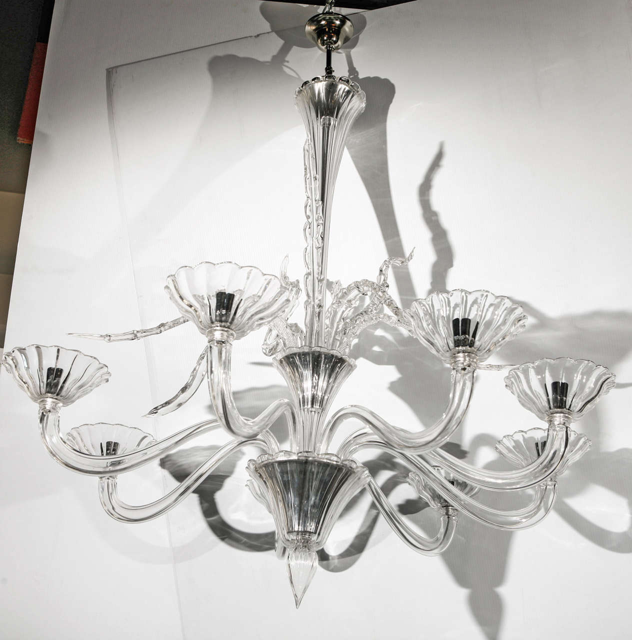 Beautiful Barovier e Toso Vento (Wind) chandelier, handmade in Murano. Includes original Barovier tag.