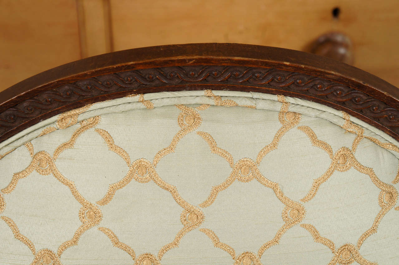 19th Century French Upholstered Bergere For Sale