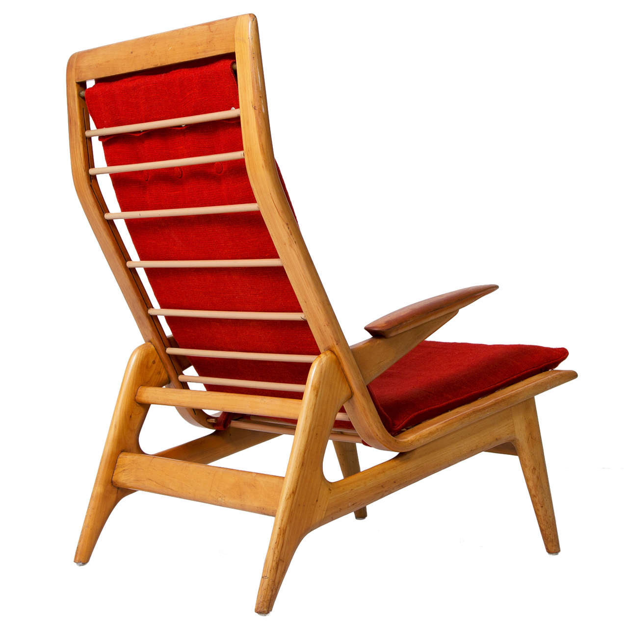 Danish Lounge Chair with Teak Armrests, 1950s