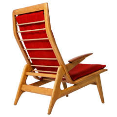 Danish Lounge Chair with Teak Armrests, 1950s