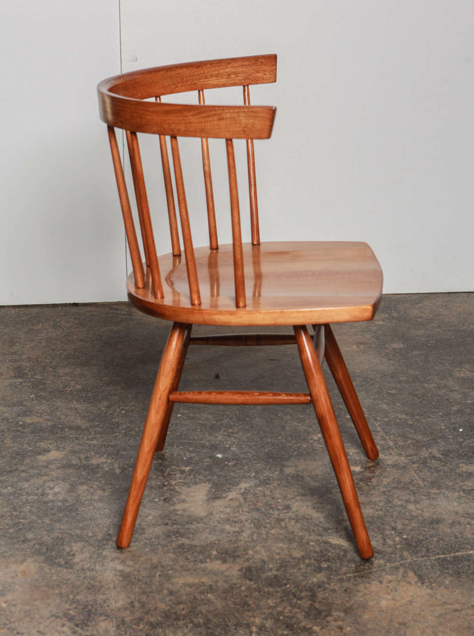 Set of Four George Nakashima Straight Chairs for Knoll In Excellent Condition For Sale In Nashville, TN