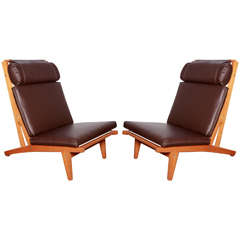 Pair of Hans Wegner Lounge Chairs