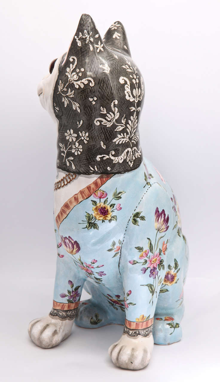 Fine, Unsigned Emile Galle Faience Cat For Sale at 1stDibs | emile ...
