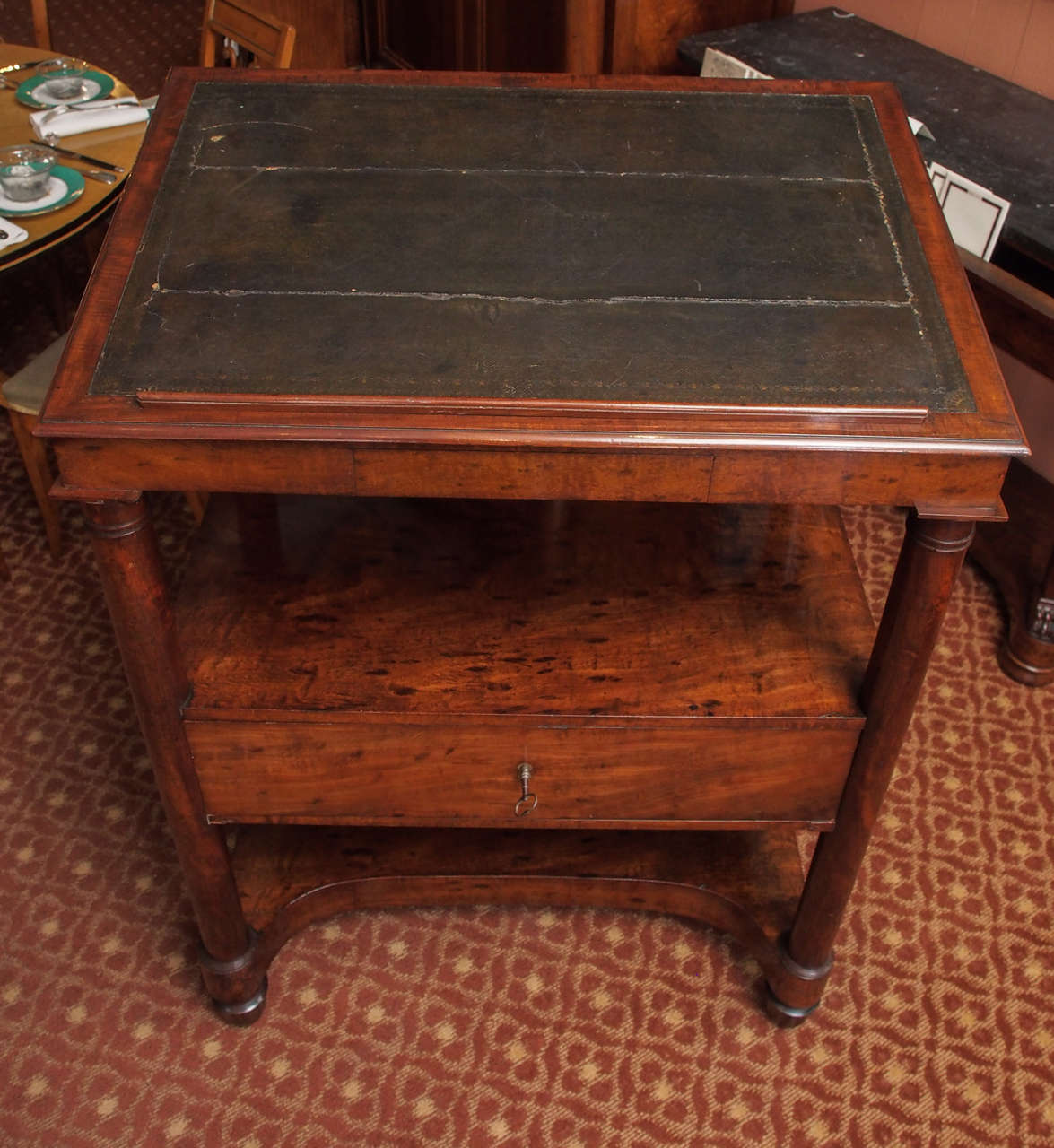 French Empire Period Mahogany Library Stand or Desk In Good Condition For Sale In New Orleans, LA