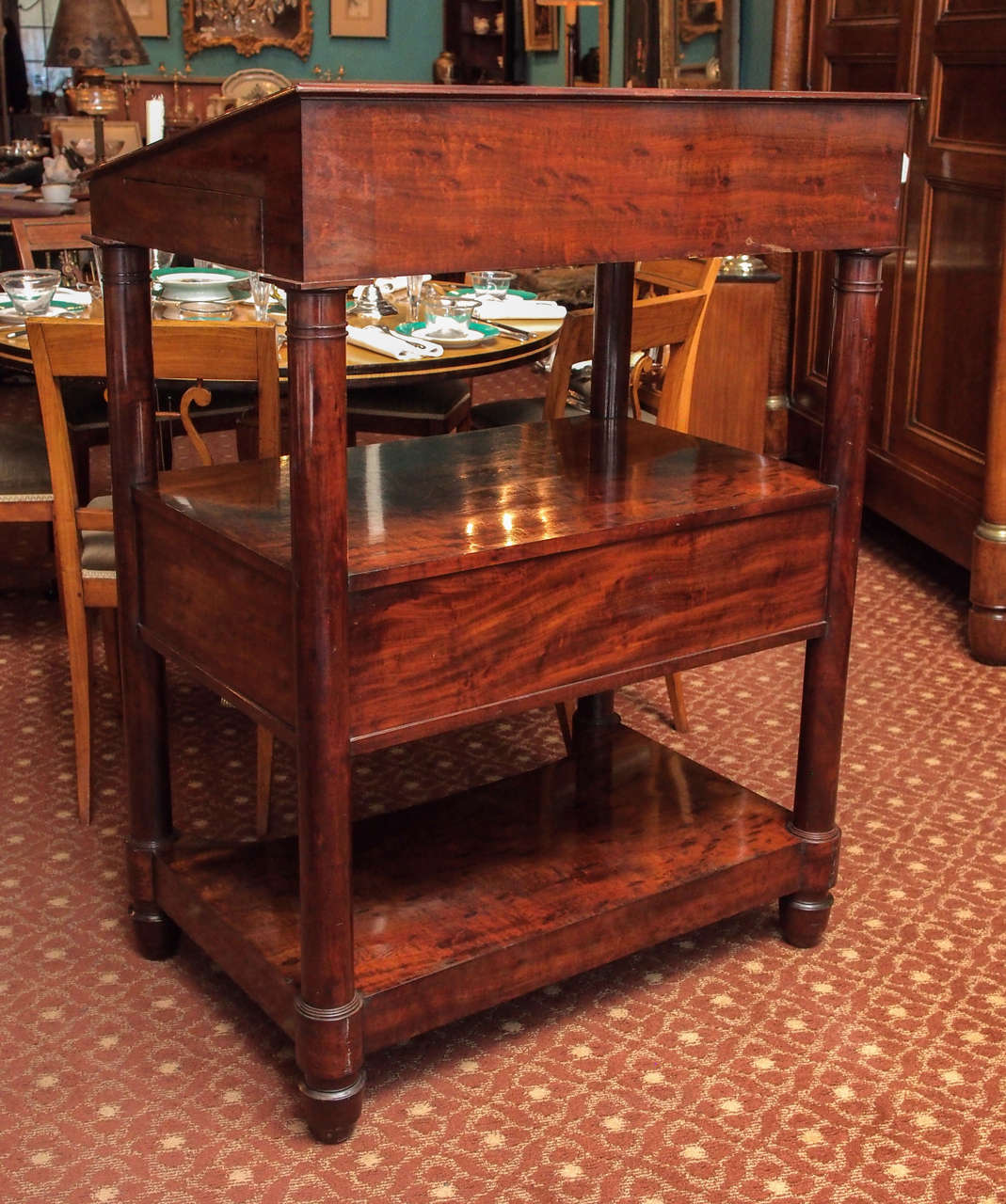 French Empire Period Mahogany Library Stand or Desk For Sale 5