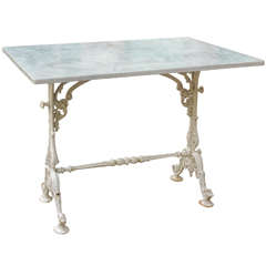 French Napoleon III Cast Iron Garden Table