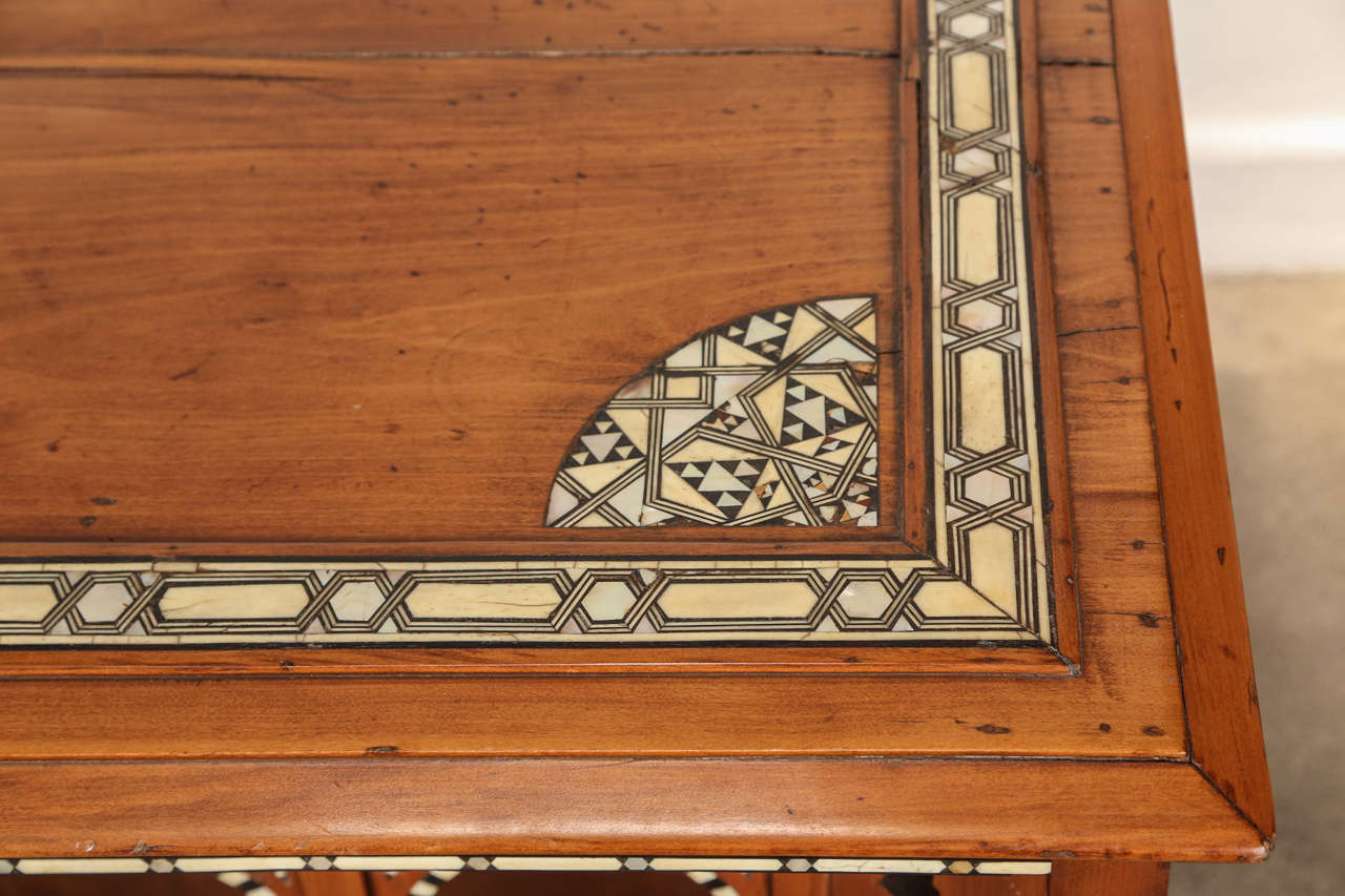 Wood Moorish Middle Eastern Console Table