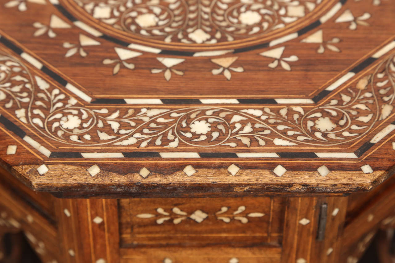 Anglo-Indian Anglo Indian Inlaid Octagonal Side Table