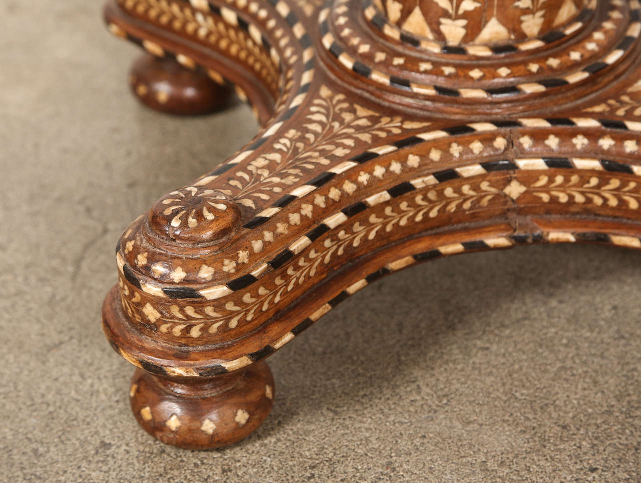 Bone Inlaid Anglo Indian Table