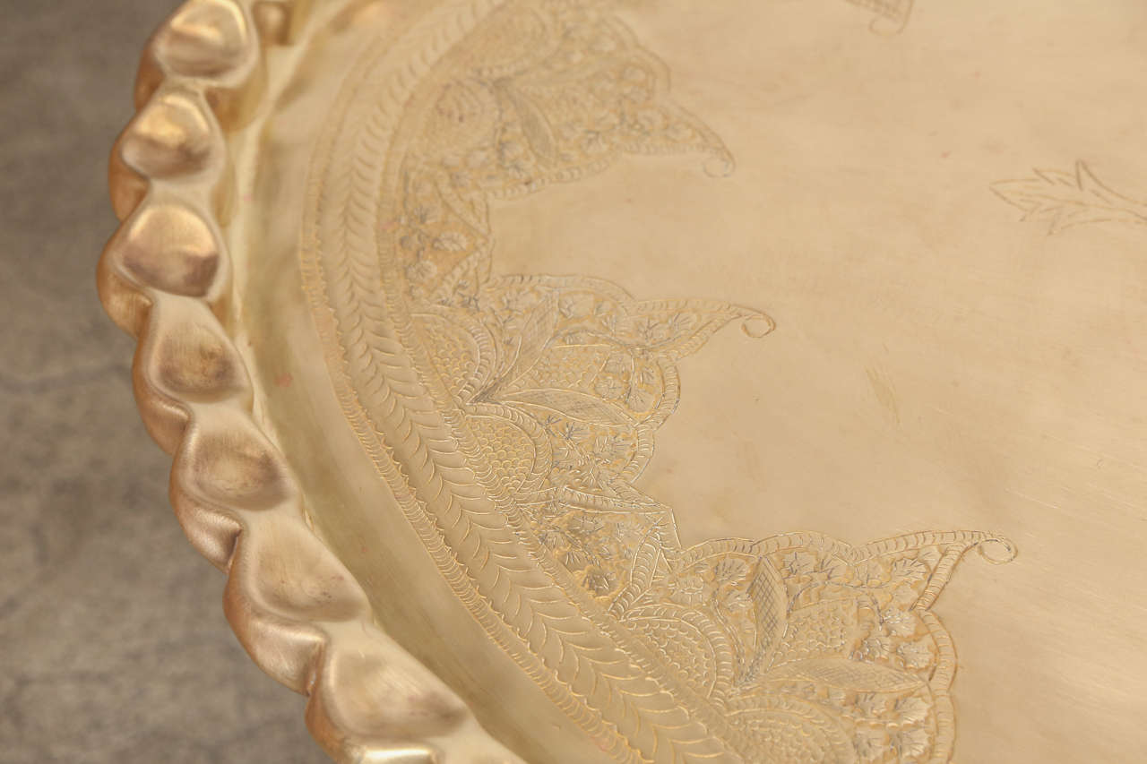 indian brass coffee table
