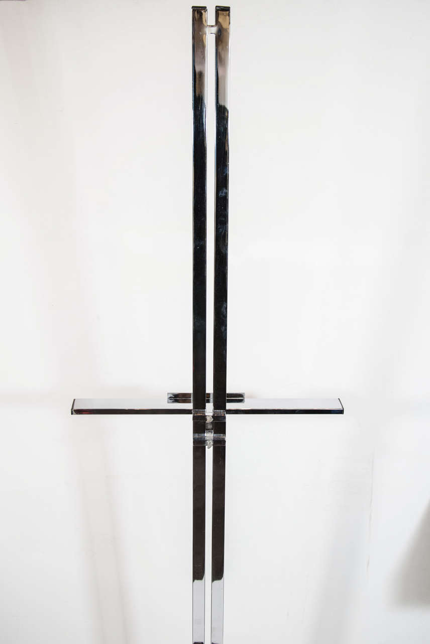 Mid Century Modern Vintage Art Easel in Polished Chrome In Excellent Condition In Fort Lauderdale, FL