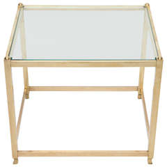 1940s Art Moderne Brass and Glass Table 6