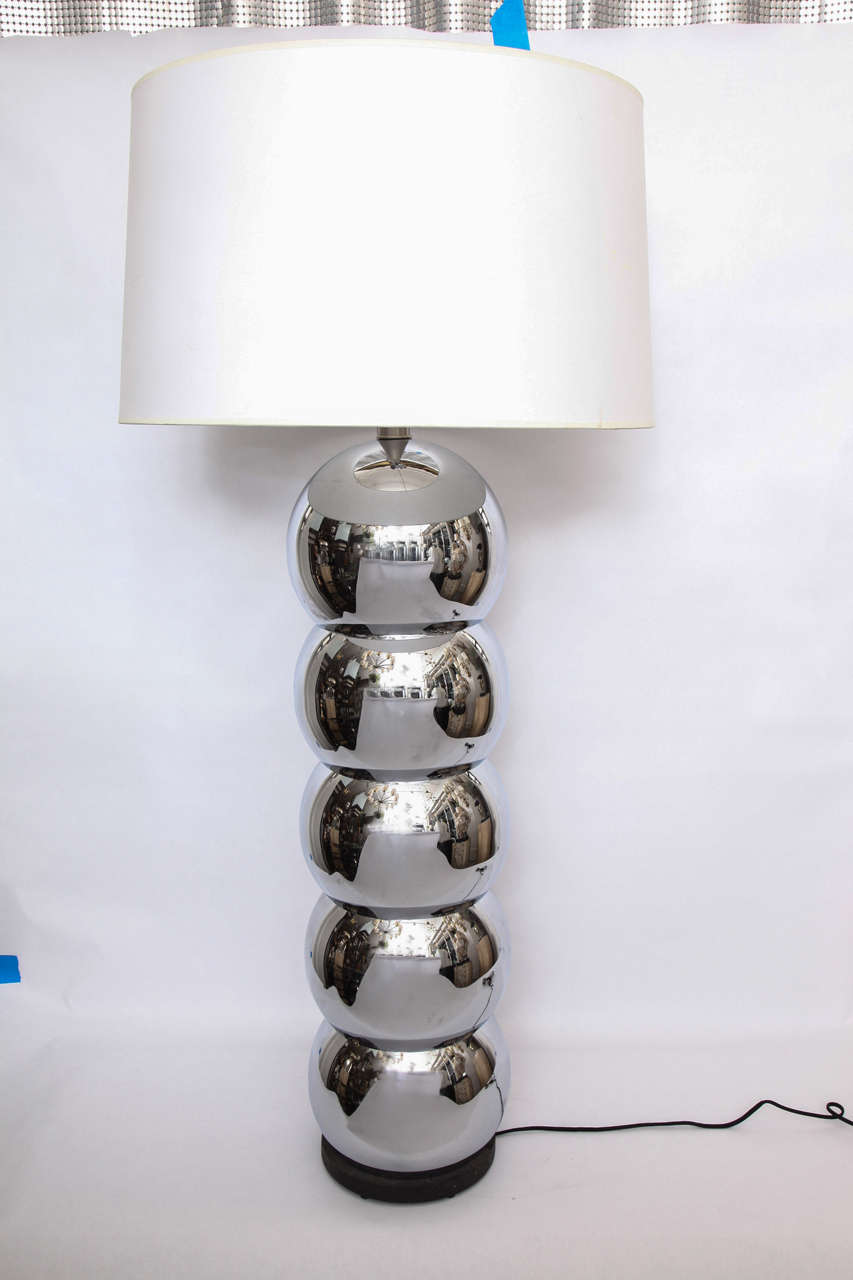 A 1970s sculptural architectural table lamp.