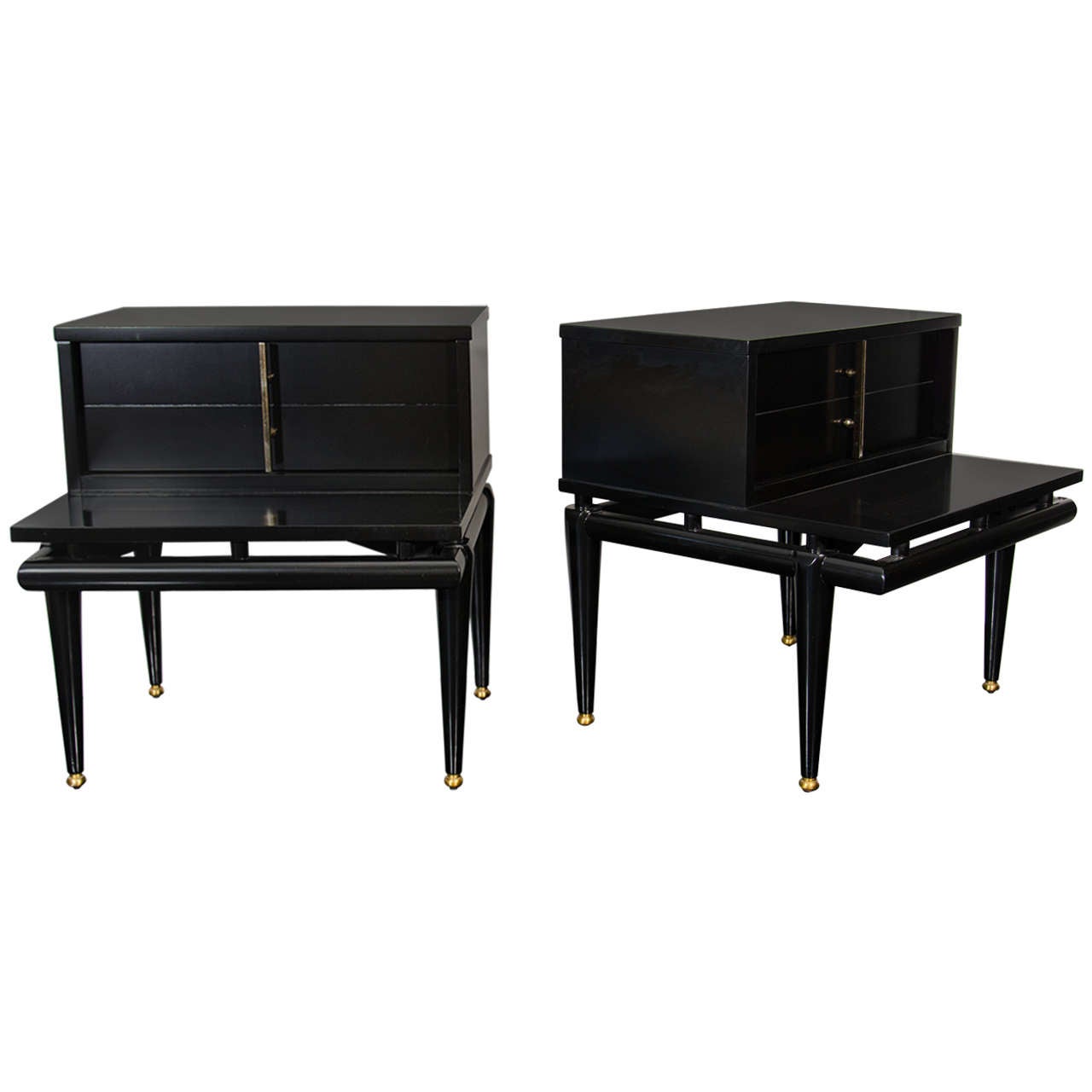 Black Lacquer Side Tables